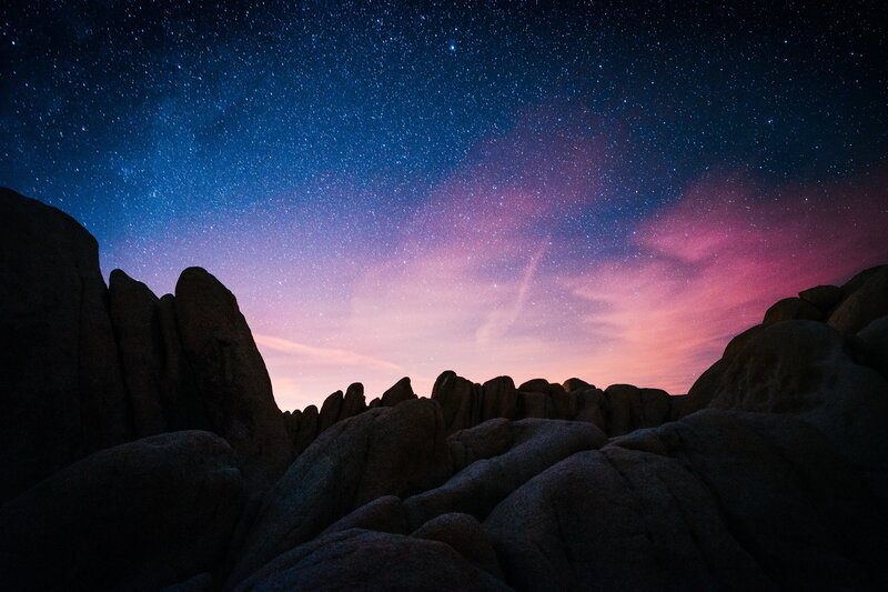 Rocky Landscape under Stars