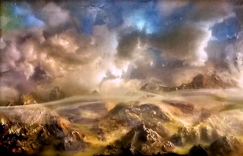 Rocky Landscape under Storm