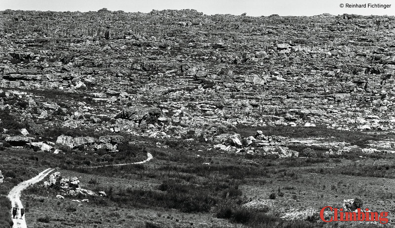 Rocky landscape with hiking trail