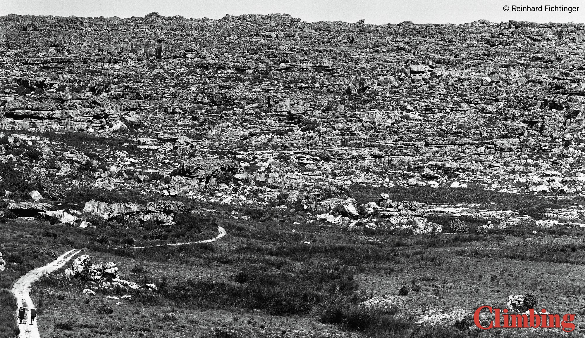 Rocky landscape with hiking trail