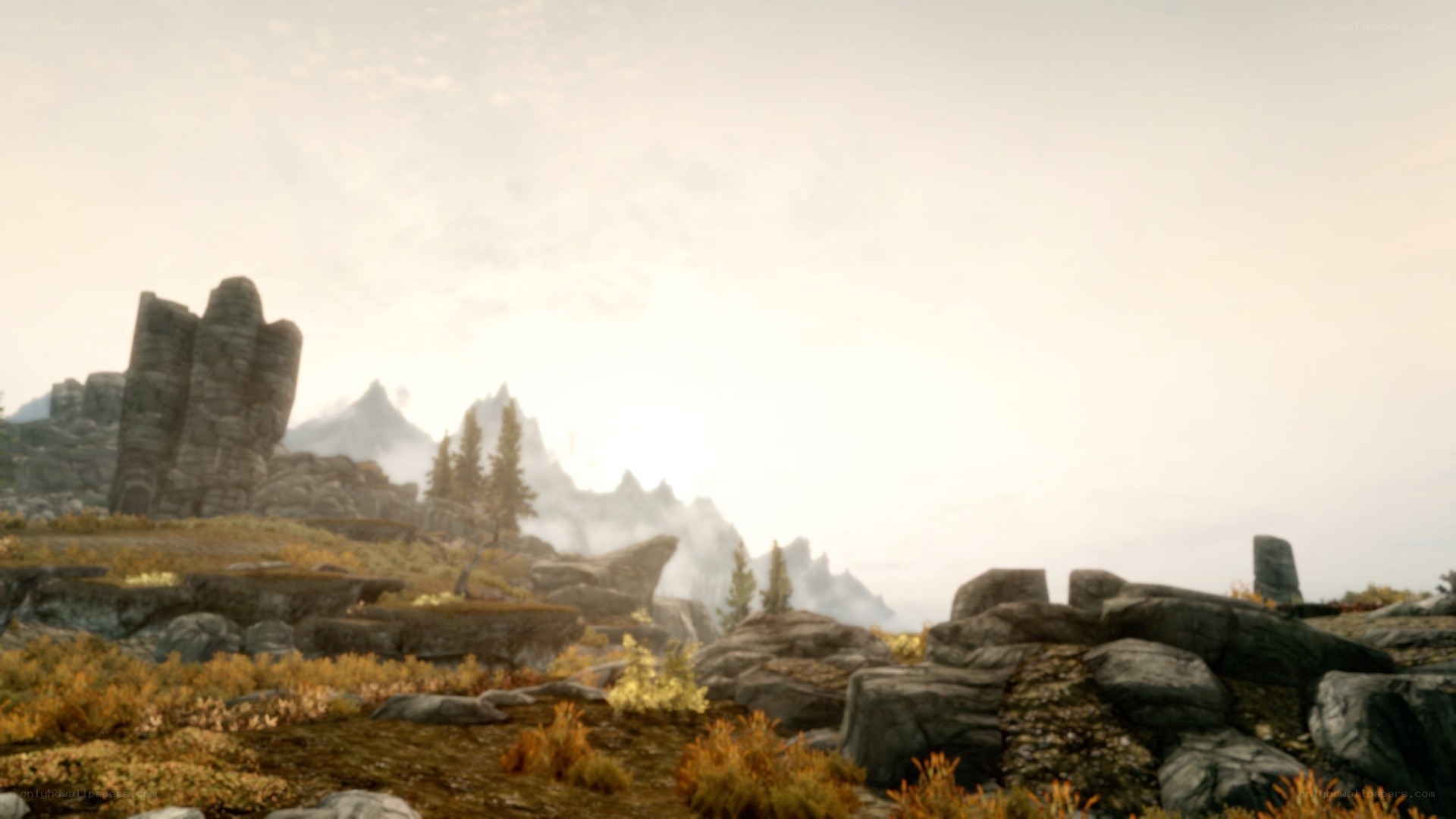rocky landscape with mountains