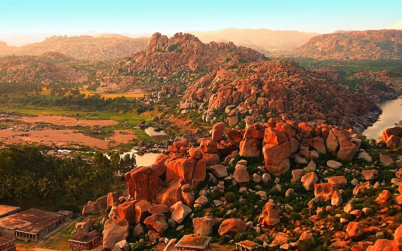 Rocky Landscape with River