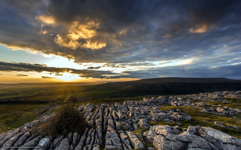 Rocky Limestone Landscape — Gray