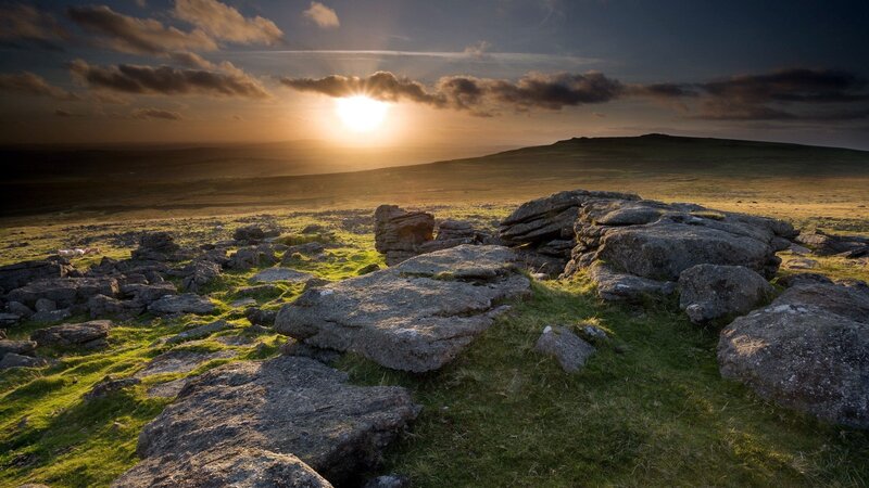 Rocky Moor at Sunset
