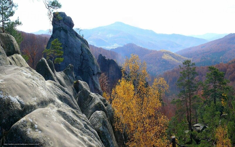 Rocky Mountain Landscape — Brown, Serene