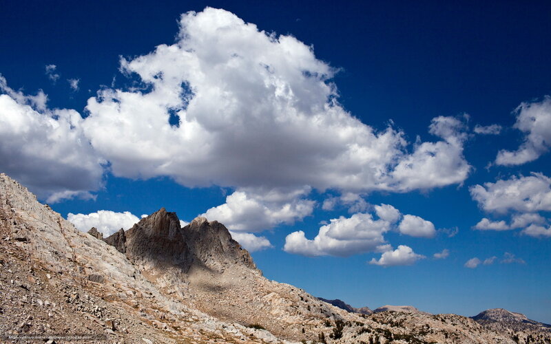 Rocky Mountain Peak — Blue, Dramatic, Afternoon, Photograph, Clouds, Sky