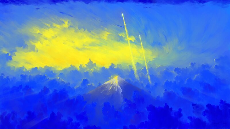 Rocky Mountain Peak — Blue, Dramatic, Sunrise