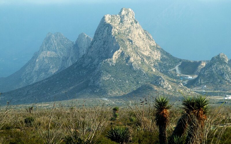 Rocky Mountain Peak — Blue, Serene, Afternoon, Photograph, Desert Plants