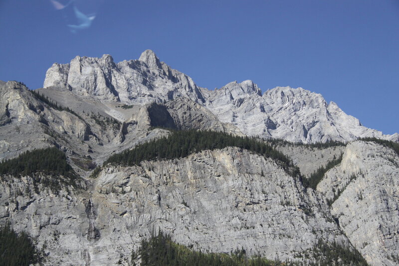 Rocky Mountain Peak — Gray, Dramatic, Afternoon, Photograph, Forest, Cliff