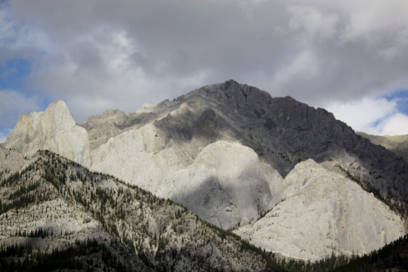Rocky Mountain Peak — Gray, Dramatic, Photograph, Clouds