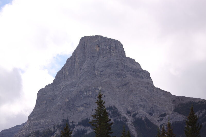 Rocky Mountain Peak — Gray, Dramatic, Photograph, Trees