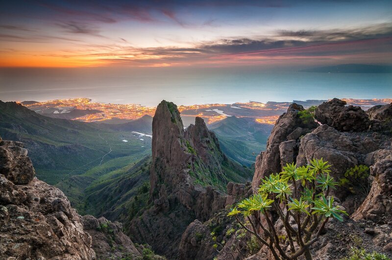 Rocky Mountain Peak — Orange, Dramatic, Sunset, Photograph
