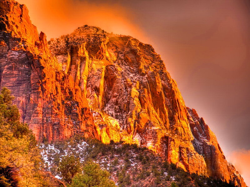 Rocky Mountain Peak — Orange