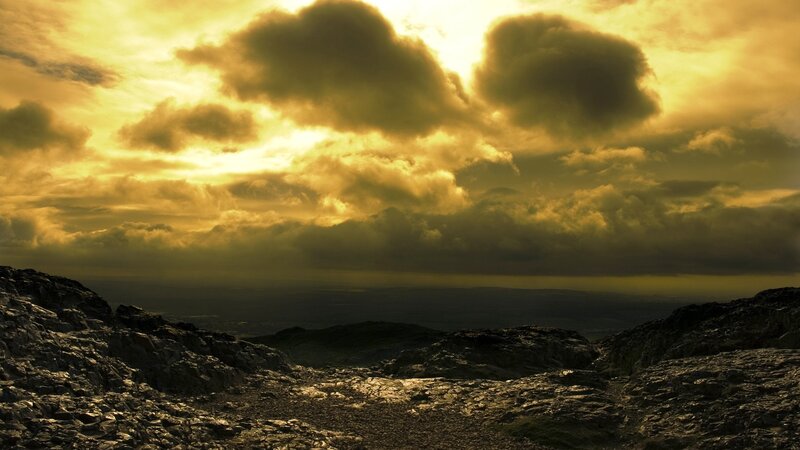Rocky Mountain Peak — Yellow, Dramatic