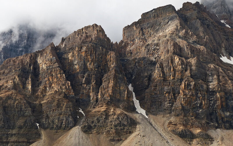 Rocky Mountain Peaks — Brown, Dramatic, Photograph