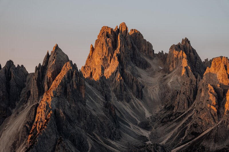 Rocky Mountain Peaks — Gray, Dramatic, Sunset, Photograph