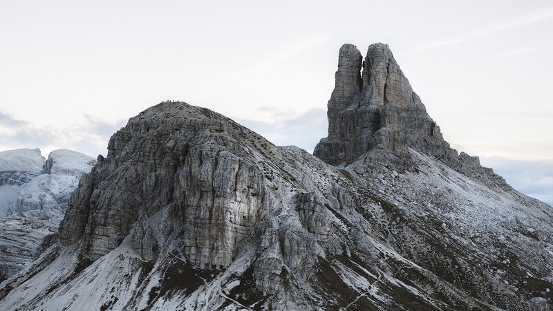 Rocky Mountain Peaks — Gray, Dramatic, Winter