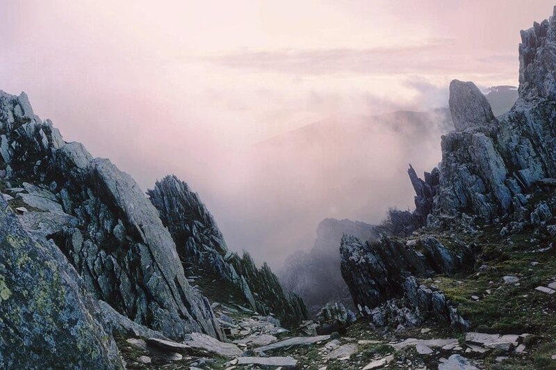 Rocky Mountain Peaks — Gray, Misty