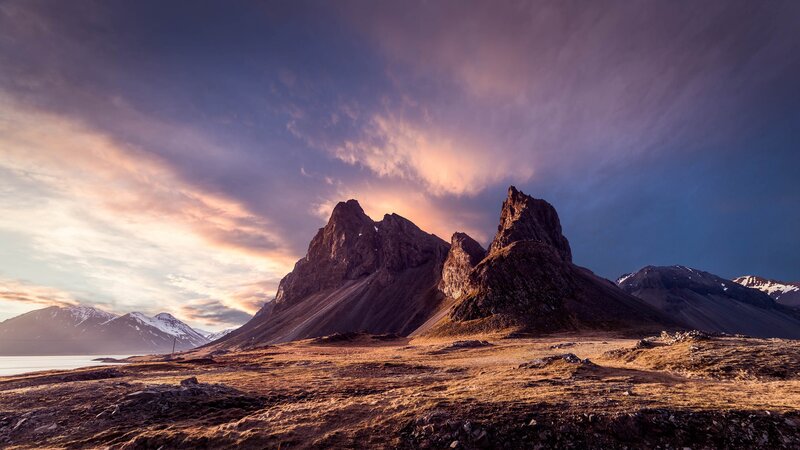 Rocky Mountain Peaks — Purple, Dramatic