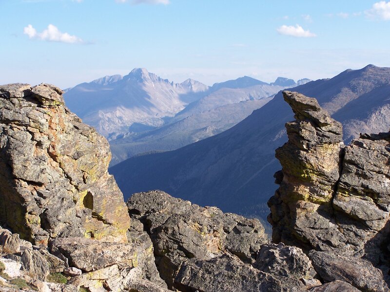 Rocky mountain peaks view