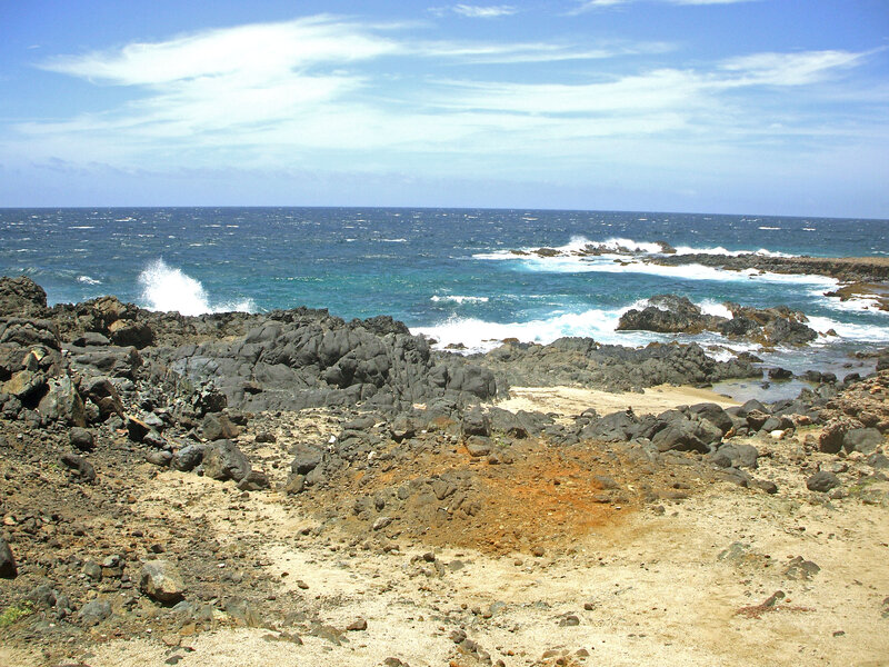 Rocky Ocean Shoreline — Blue, Dramatic