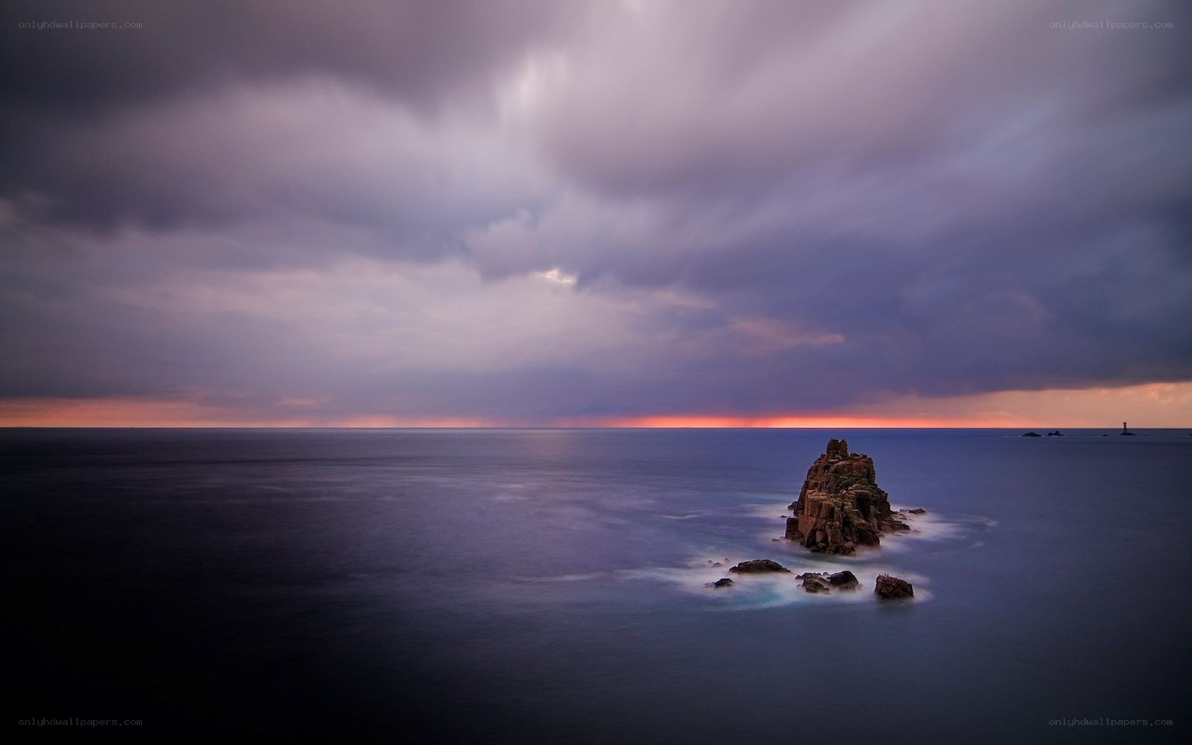 Rocky outcrop at sunset