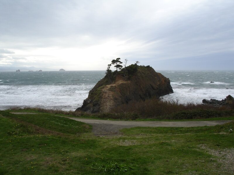 Rocky Outcrop in Ocean