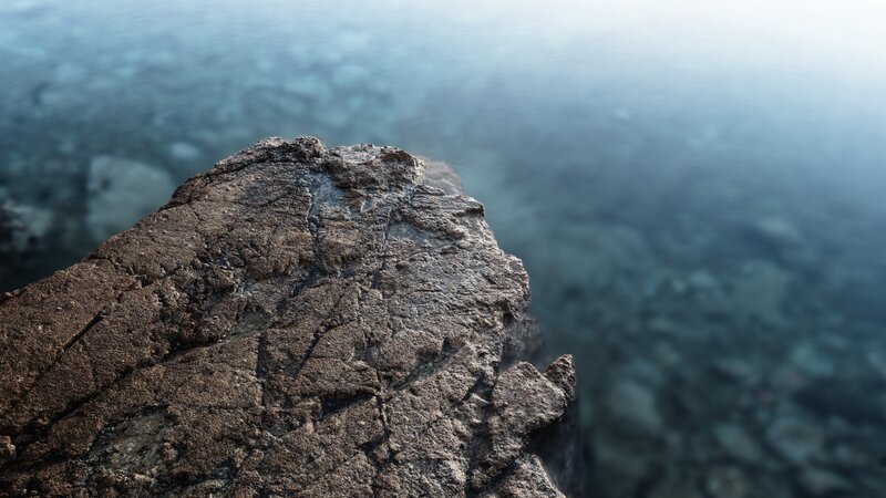 Rocky Outcrop in Water