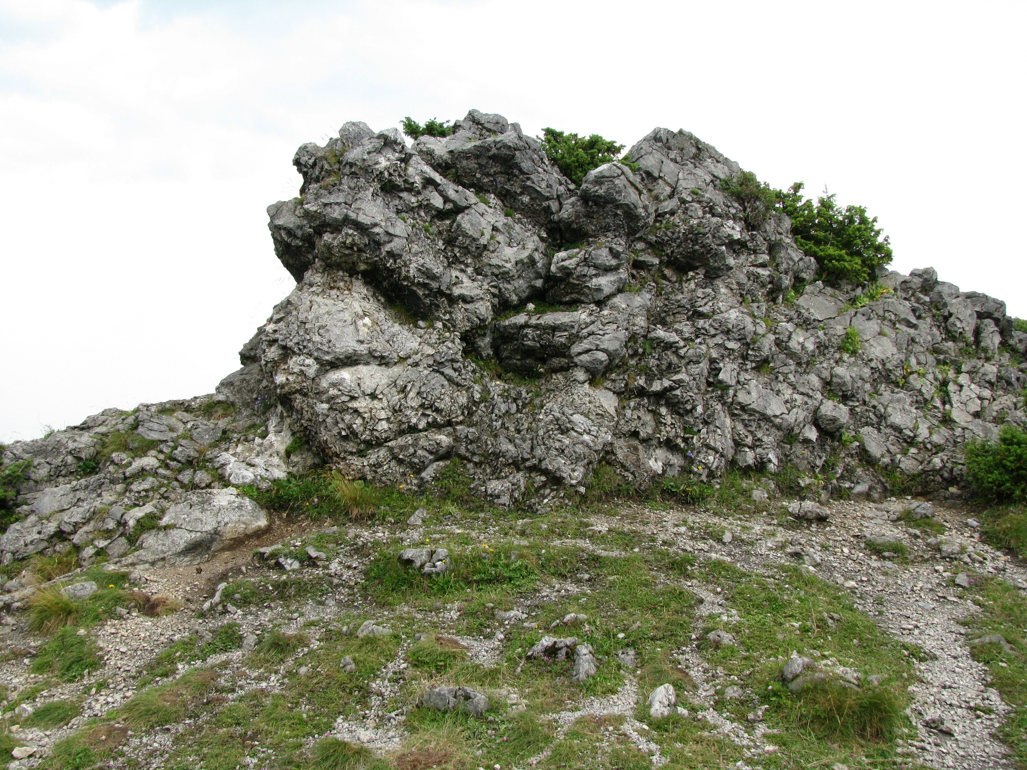 rocky outcrop on a mountain