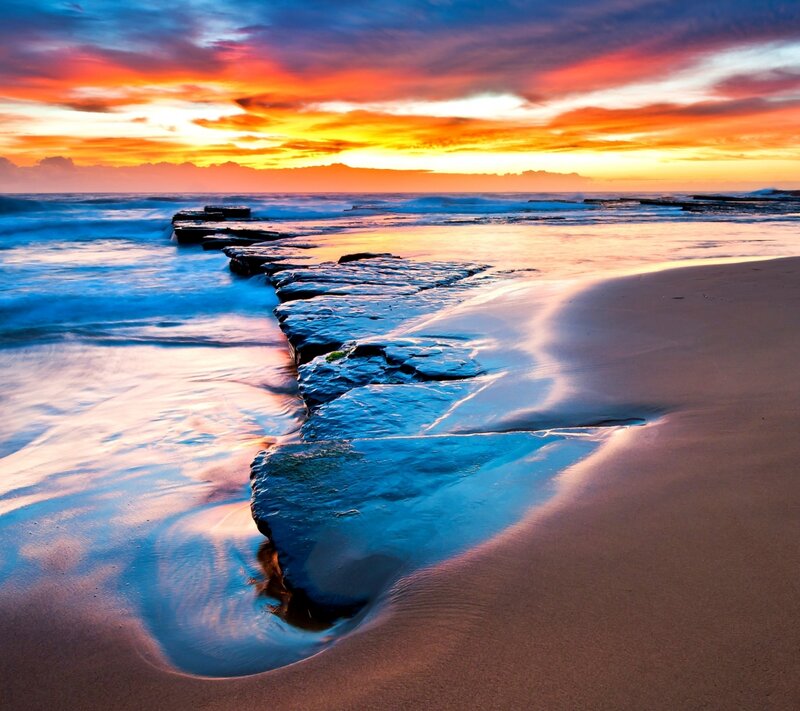 Rocky Path on Beach