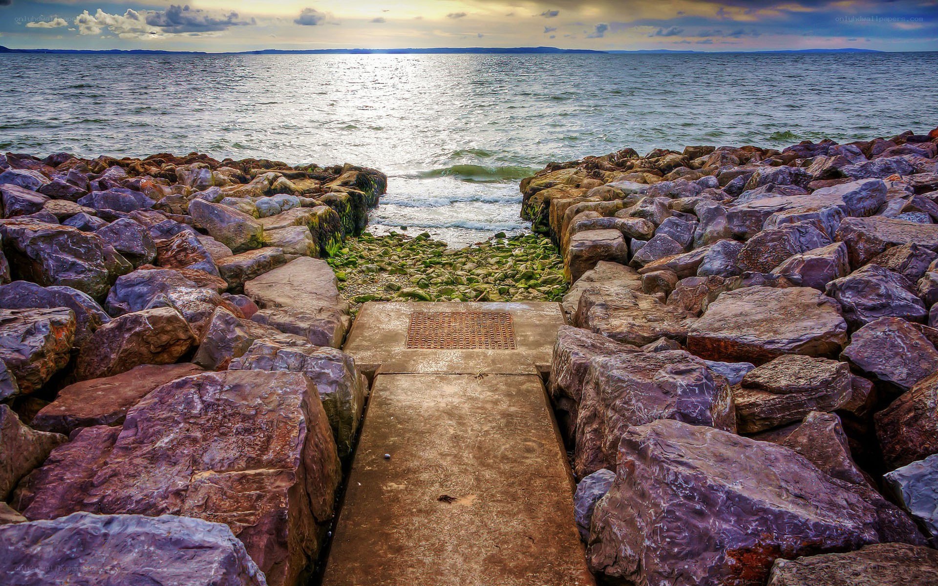 Rocky path to the sea