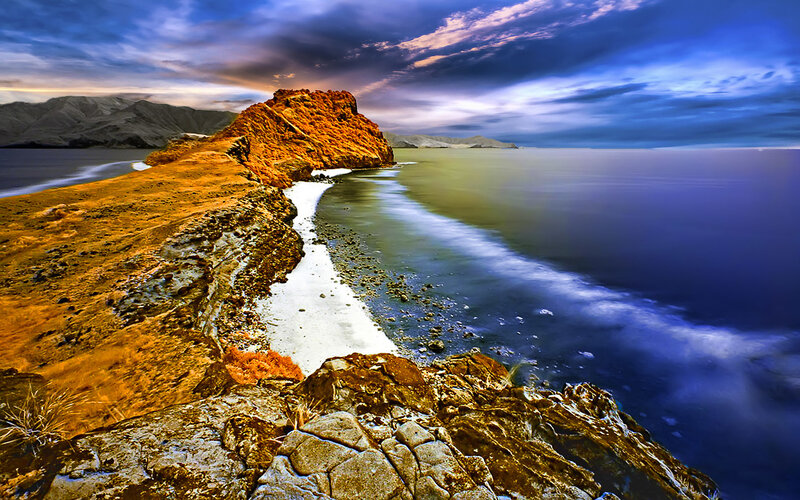 Rocky Peninsula at Sunset