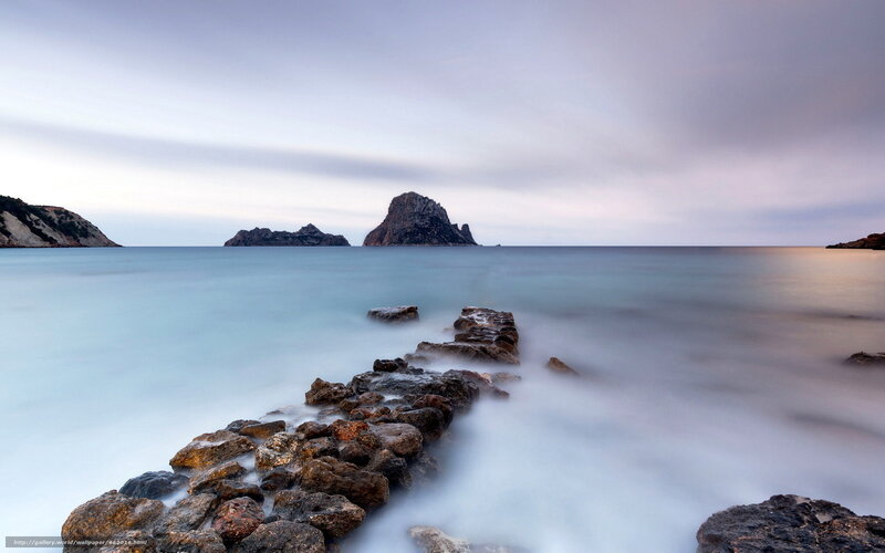 Rocky pier at dawn
