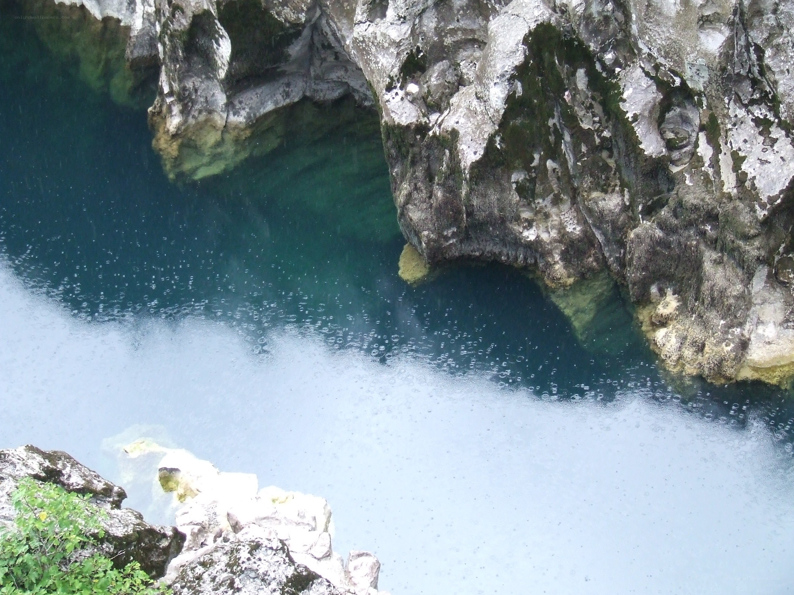 rocky pool with clear water