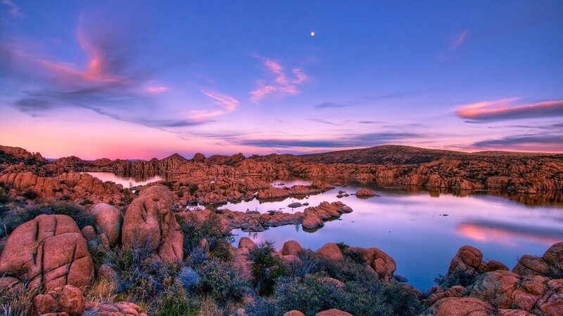 Rocky River at Dusk