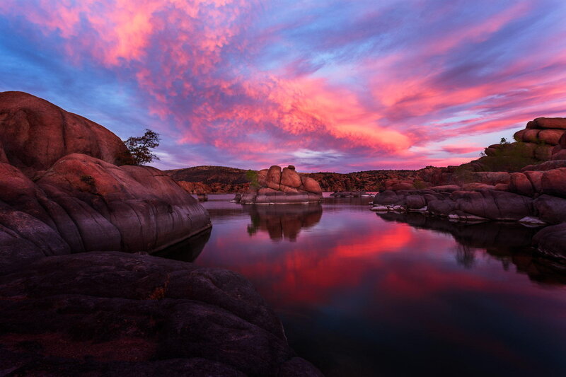 Rocky River at Sunset