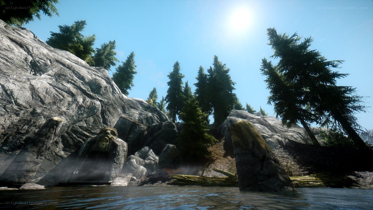 rocky river landscape
