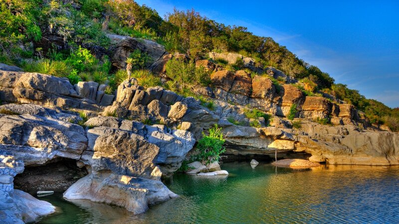 Rocky Riverbank with Water