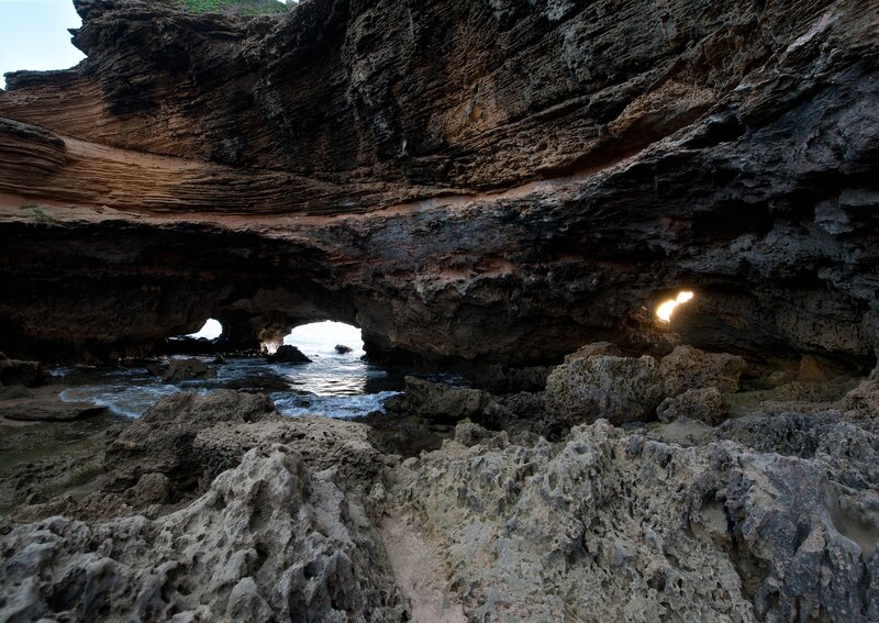 Rocky Sea Cave — Brown, Dramatic