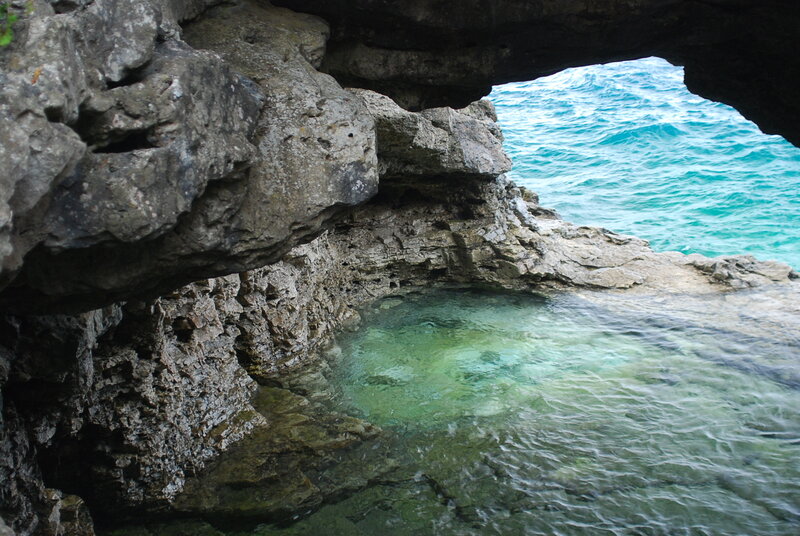 Rocky Sea Cave — Gray