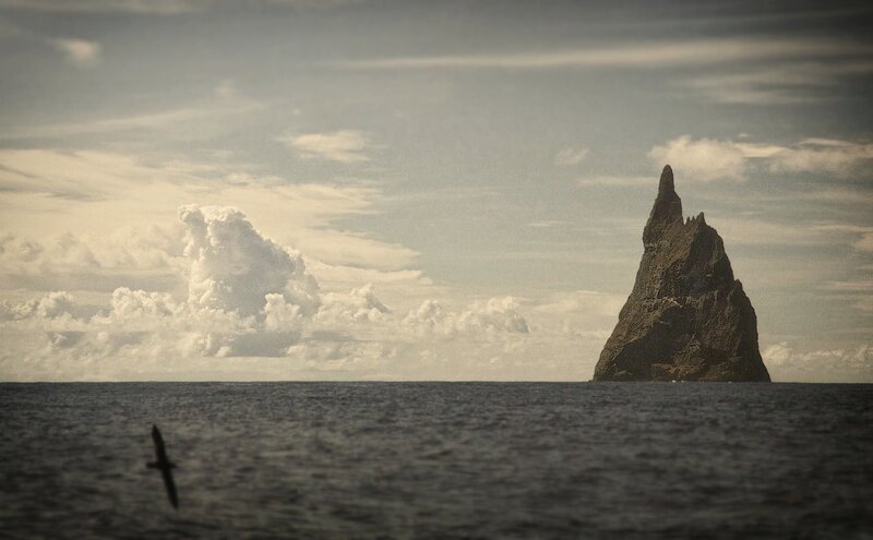 Rocky Sea Stack — Gray