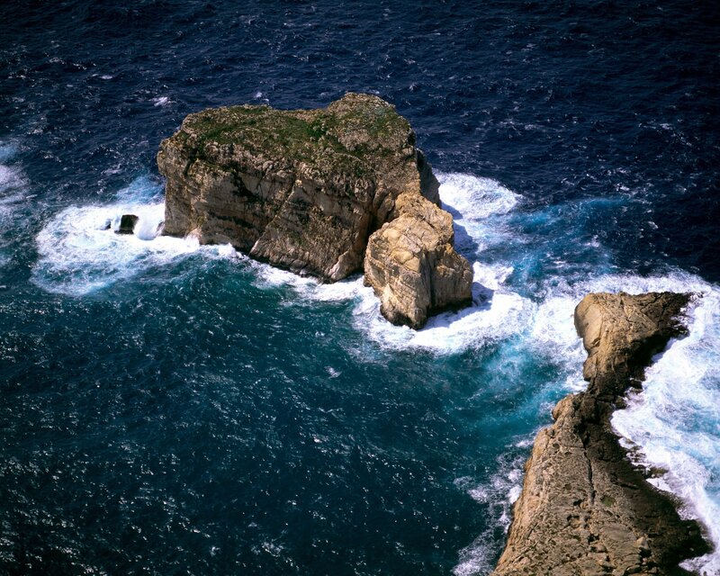 Rocky Sea Stacks — Blue, Dramatic