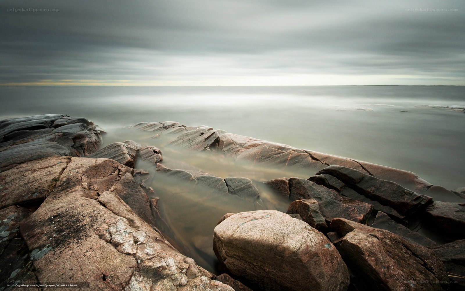 Rocky shore at sea