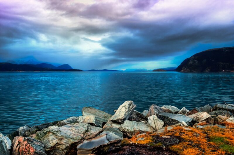 Rocky Shore by Fjord