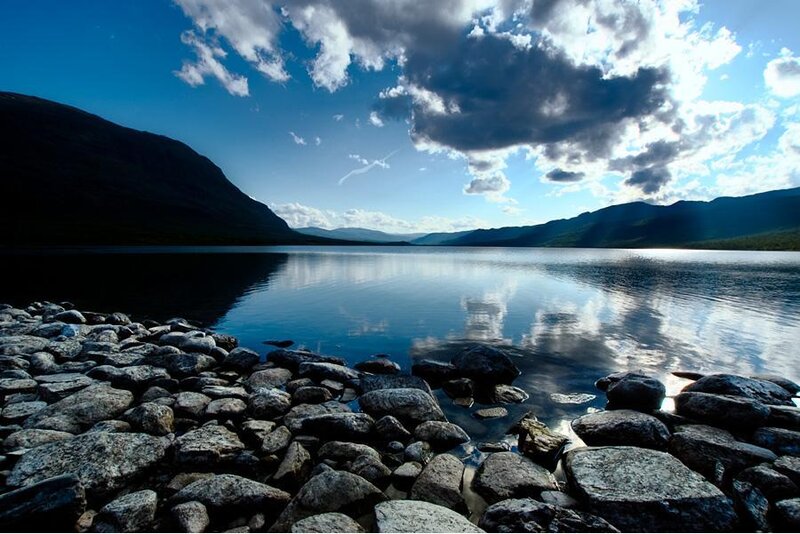 Rocky Shore of a Lake