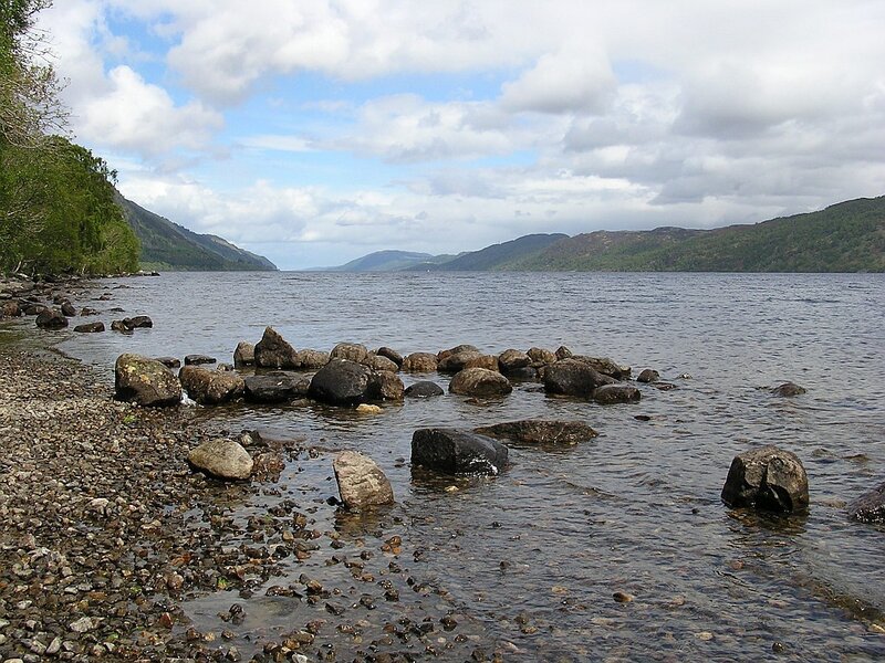rocky shore of a Scottish loch