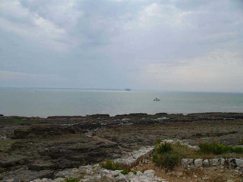 Rocky Shoreline at Low Tide — Gray, Overcast