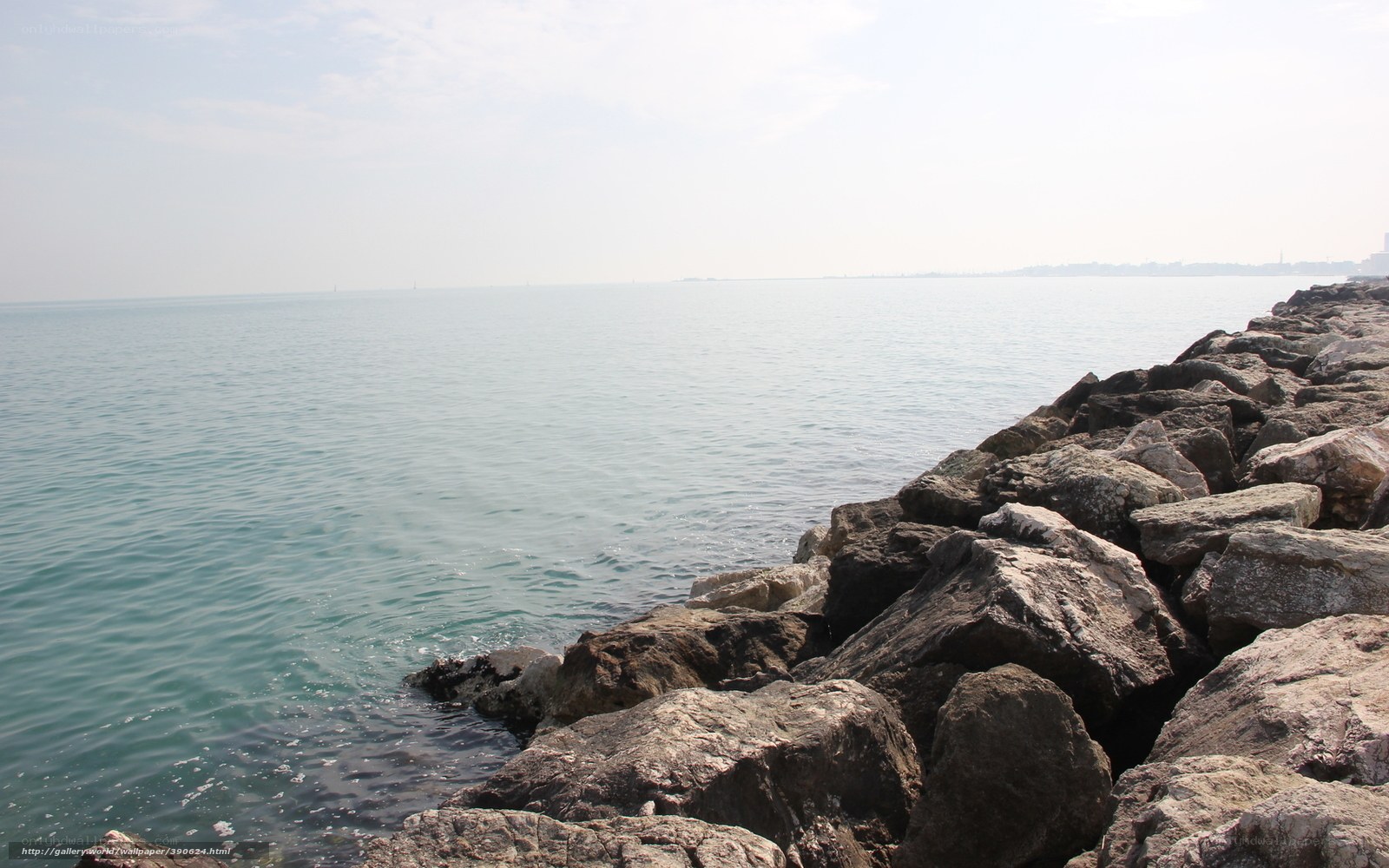 Rocky shoreline by the sea