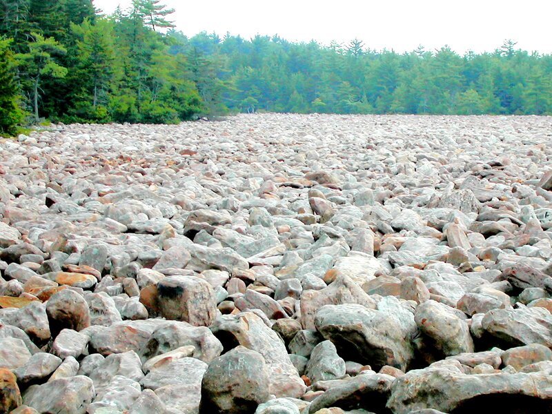 Rocky Shoreline — Gray, Calm, Afternoon