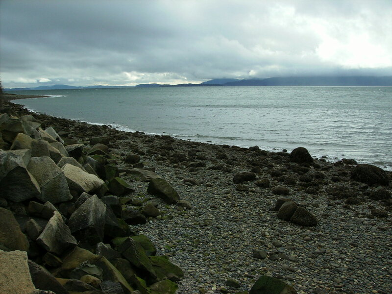 Rocky Shoreline — Gray, Overcast